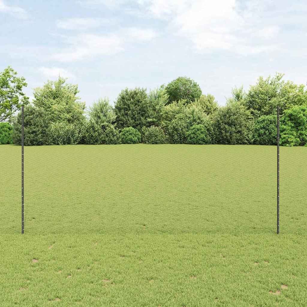 vidaXL Słupki ogrodzeniowe 22 szt. U-Channel Szary 160 cm Stal