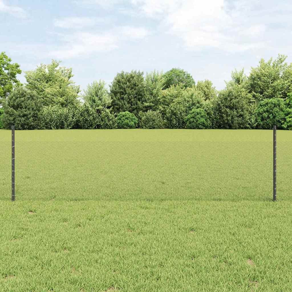 Lumarko Ogrodzenie z słupkami Szary 50x2500 cm Stal