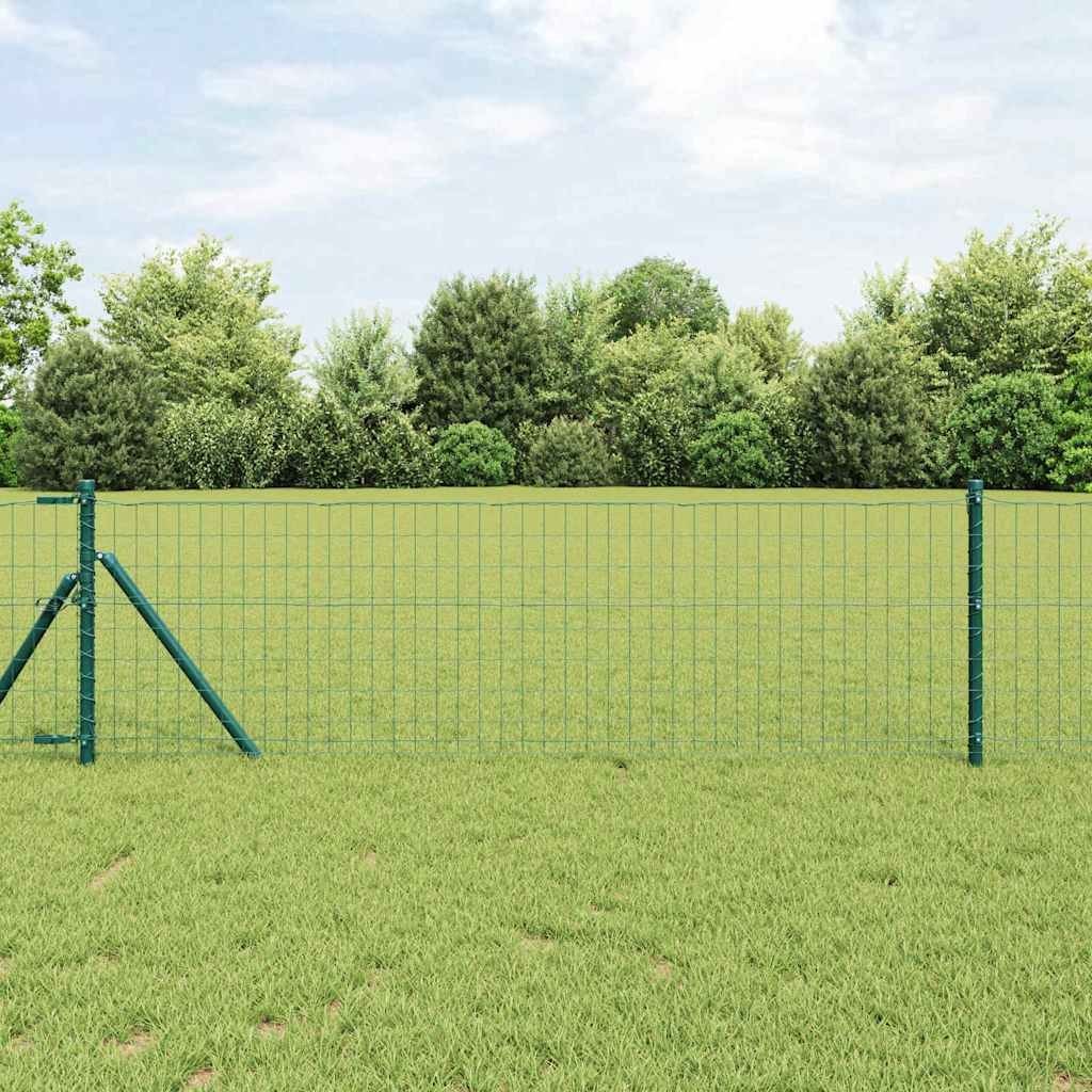 Lumarko Ogrodzenie z słupkami Zielony 0.8 x 10 m Stal