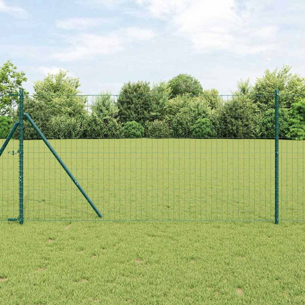 Lumarko Ogrodzenie z słupkami Zielony 1.2 x 10 m Stal