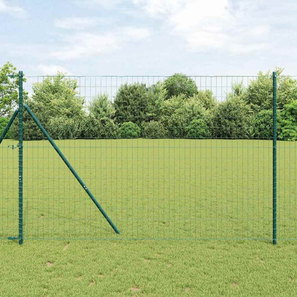 Lumarko Ogrodzenie z słupkami Zielony 1.6 x 10 m Stal