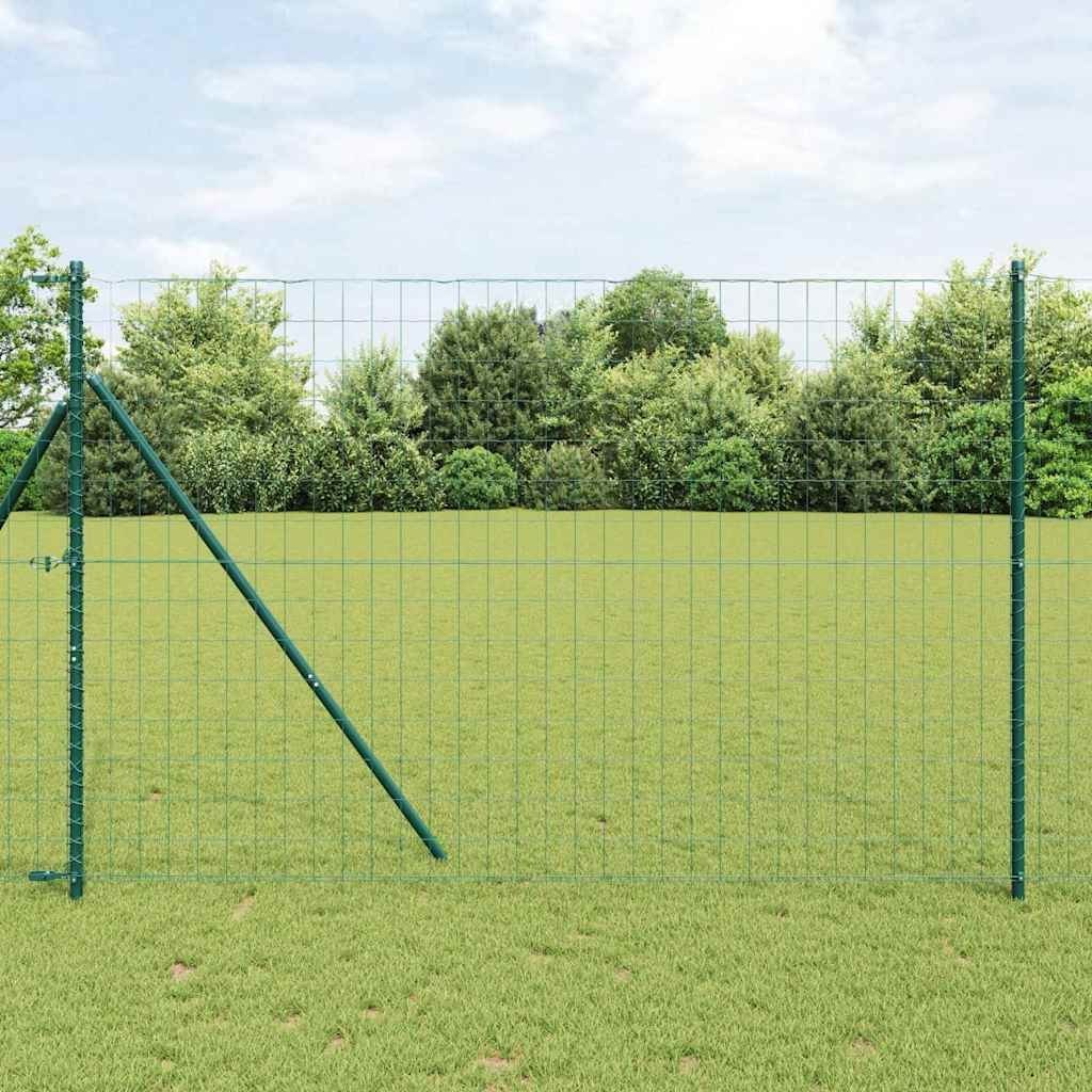 Lumarko Ogrodzenie z słupkami Zielony 1.6 x 10 m Stal