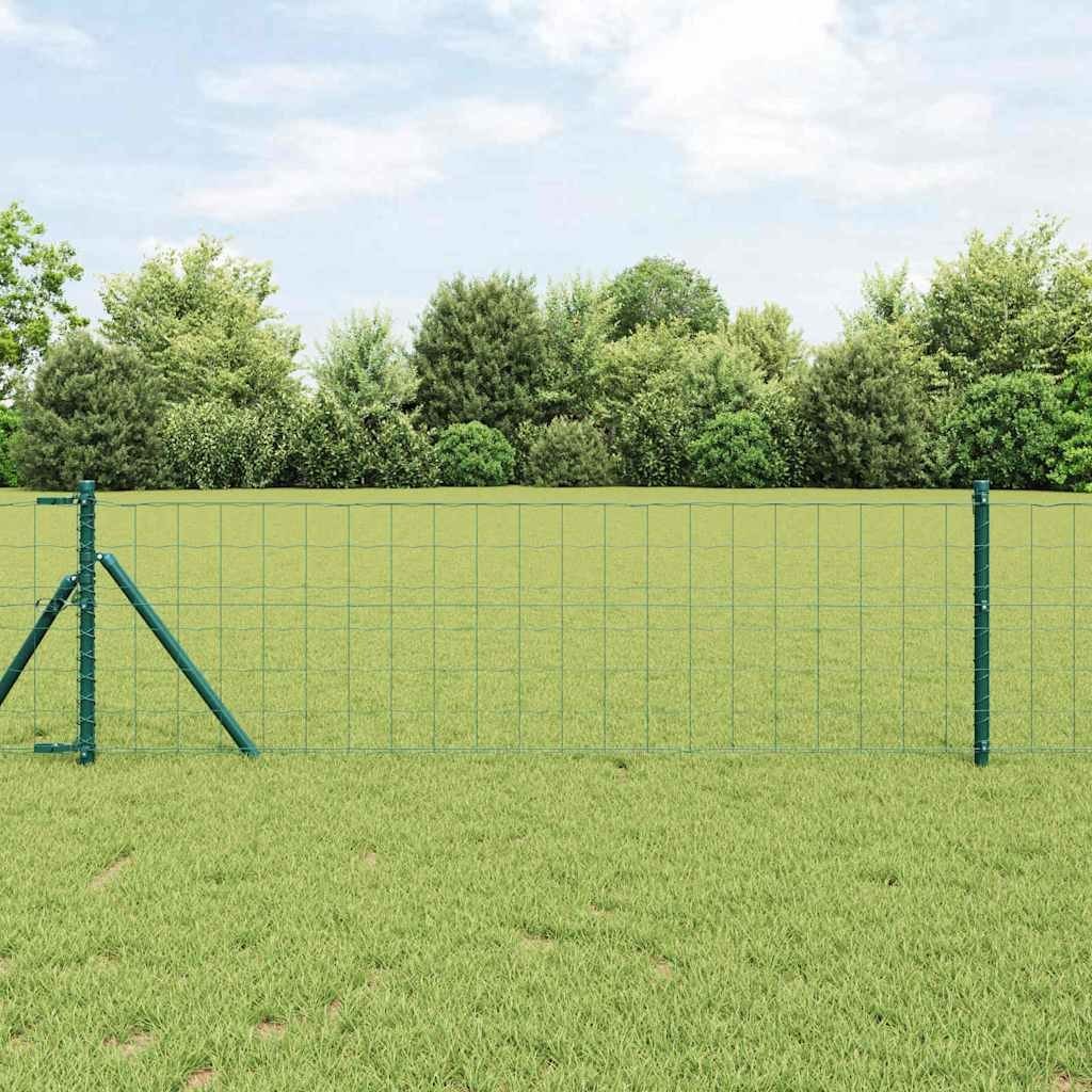 Lumarko Ogrodzenie z słupkami Zielony 0.8 x 25 m Stal