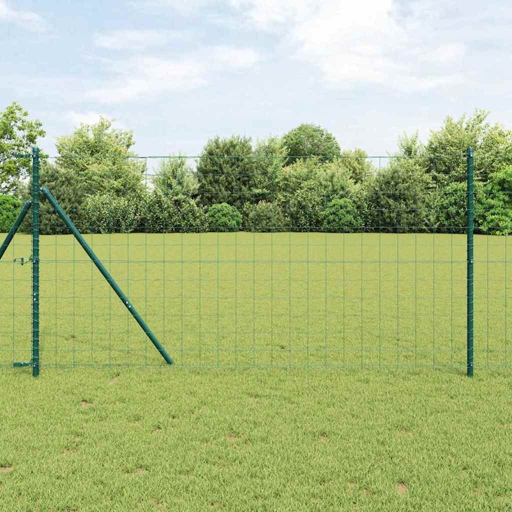 Lumarko Ogrodzenie z słupkami Zielony 1.2 x 25 m Stal