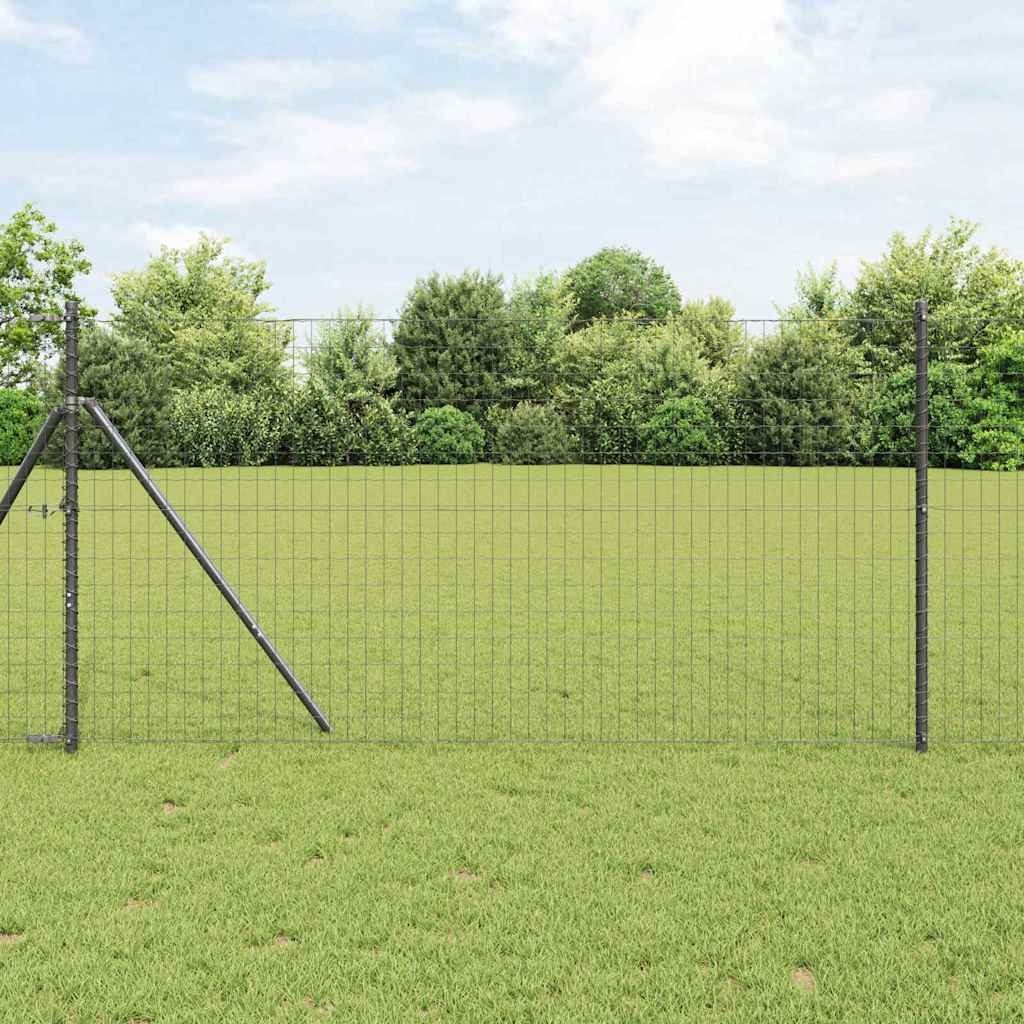 Lumarko Ogrodzenie z słupkami Szary 1.2 x 25 m Stal