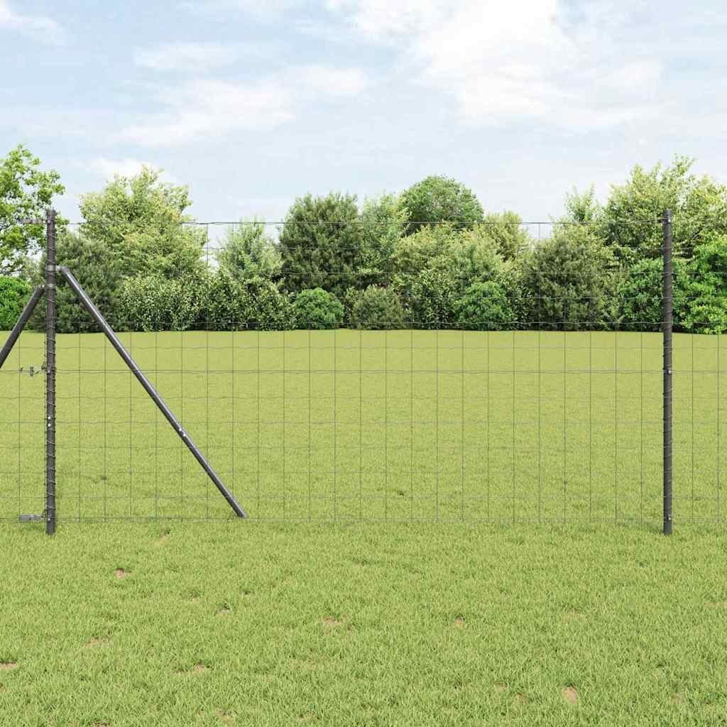 Lumarko Ogrodzenie z słupkami Szary 1 x 25 m Stal