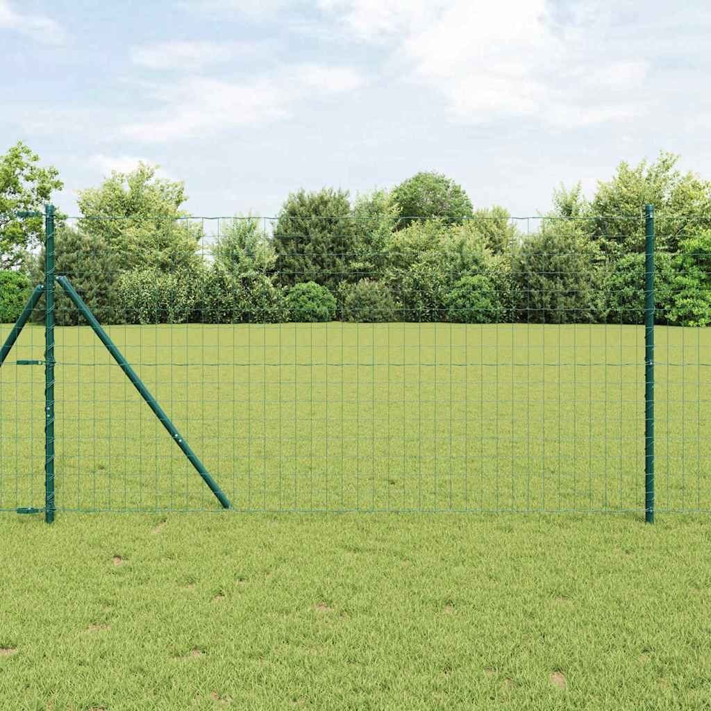 Lumarko Ogrodzenie z słupkami Zielony 1.2 x 25 m Stal