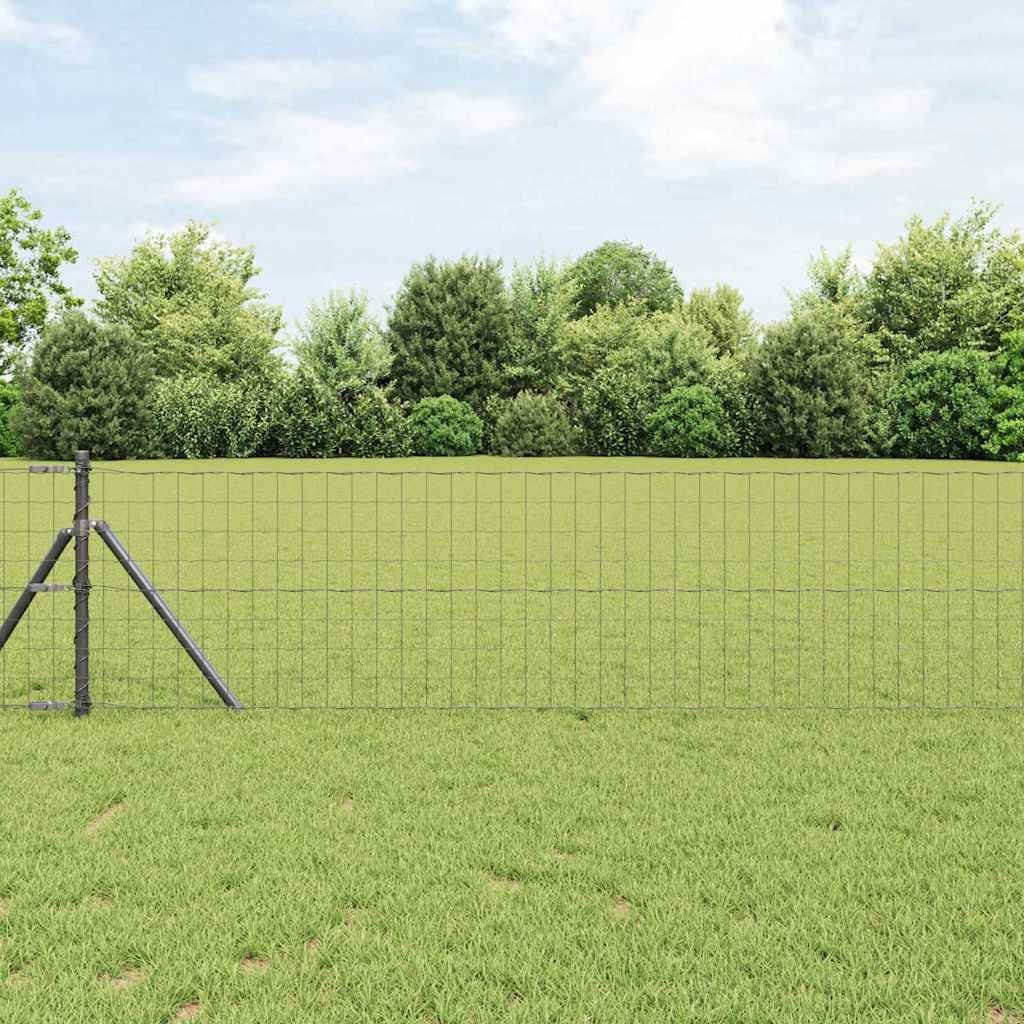 Lumarko Ogrodzenie z słupkami Szary 0.6 x 25 m Stal