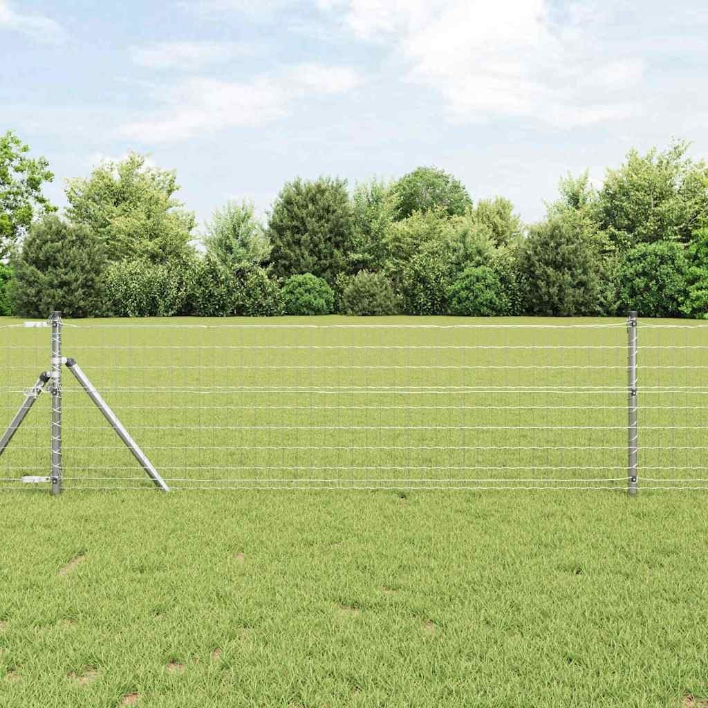 Lumarko Ogrodzenie z słupkami Srebrny 0.4 x 10 m Stal