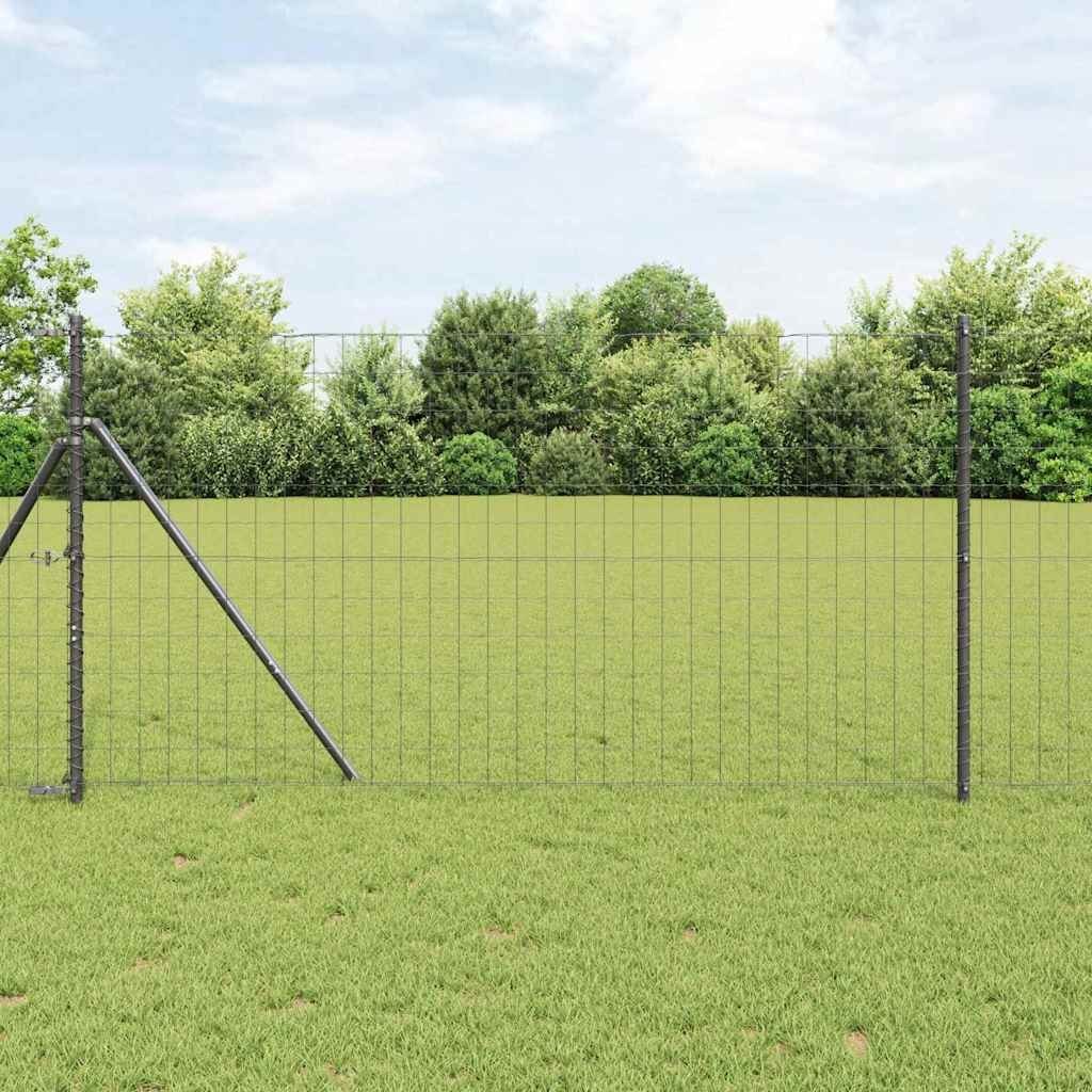 Lumarko Ogrodzenie z słupkami Szary 1.2 x 10 m Stal