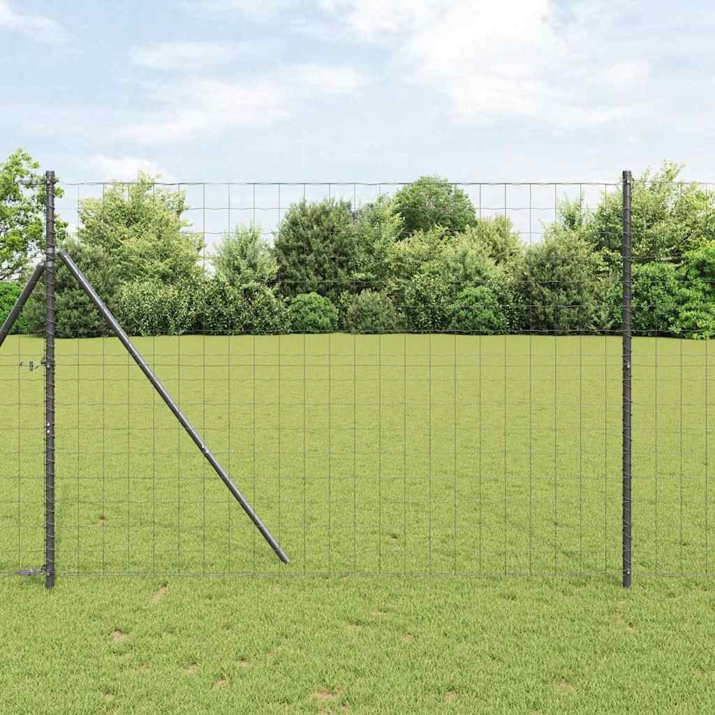 Lumarko Ogrodzenie z słupkami Szary 1.6 x 10 m Stal