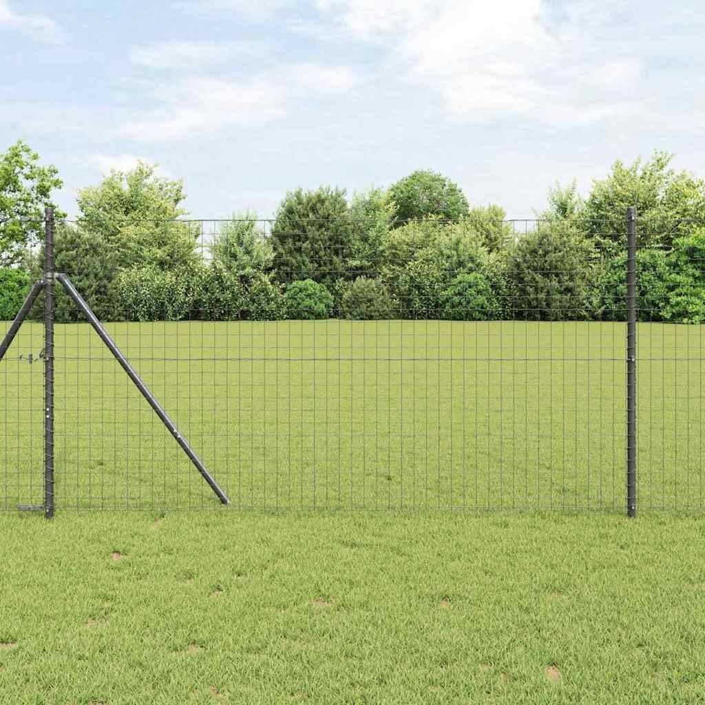 Lumarko Ogrodzenie z słupkami Szary 1.2 x 25 m Stal