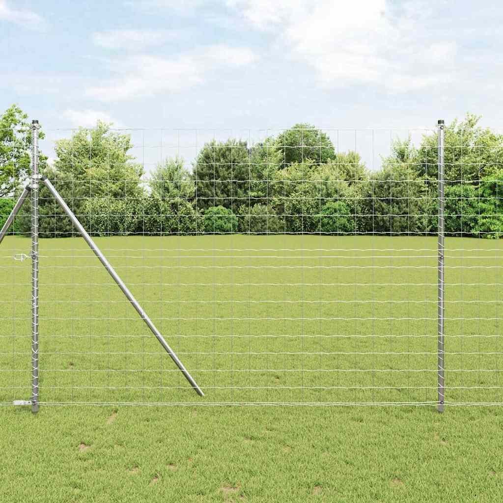 Lumarko Ogrodzenie z słupkami Srebrny 1.6 x 10 m Stal