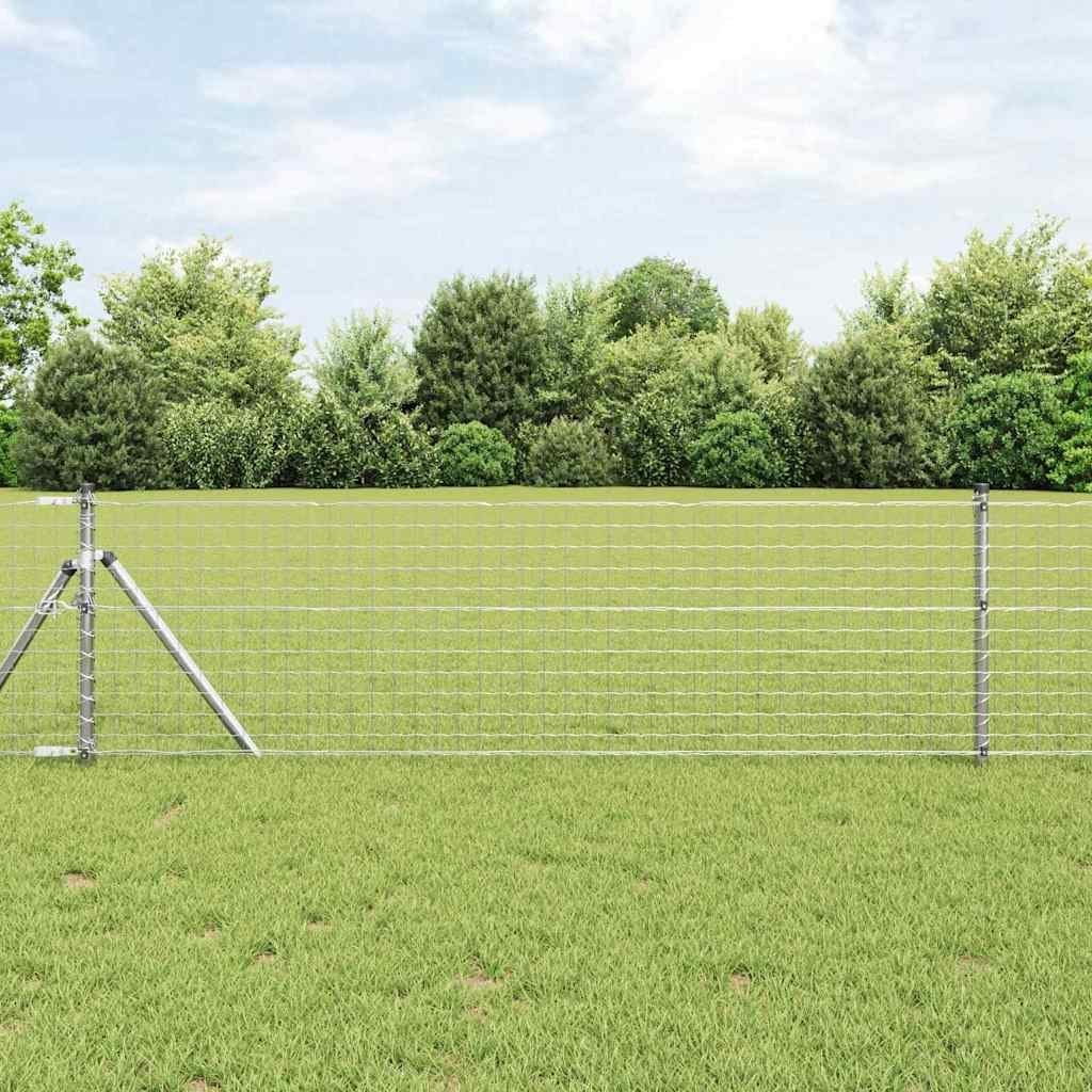 Lumarko Ogrodzenie z słupkami Srebrny 0.4 x 50 m Stal