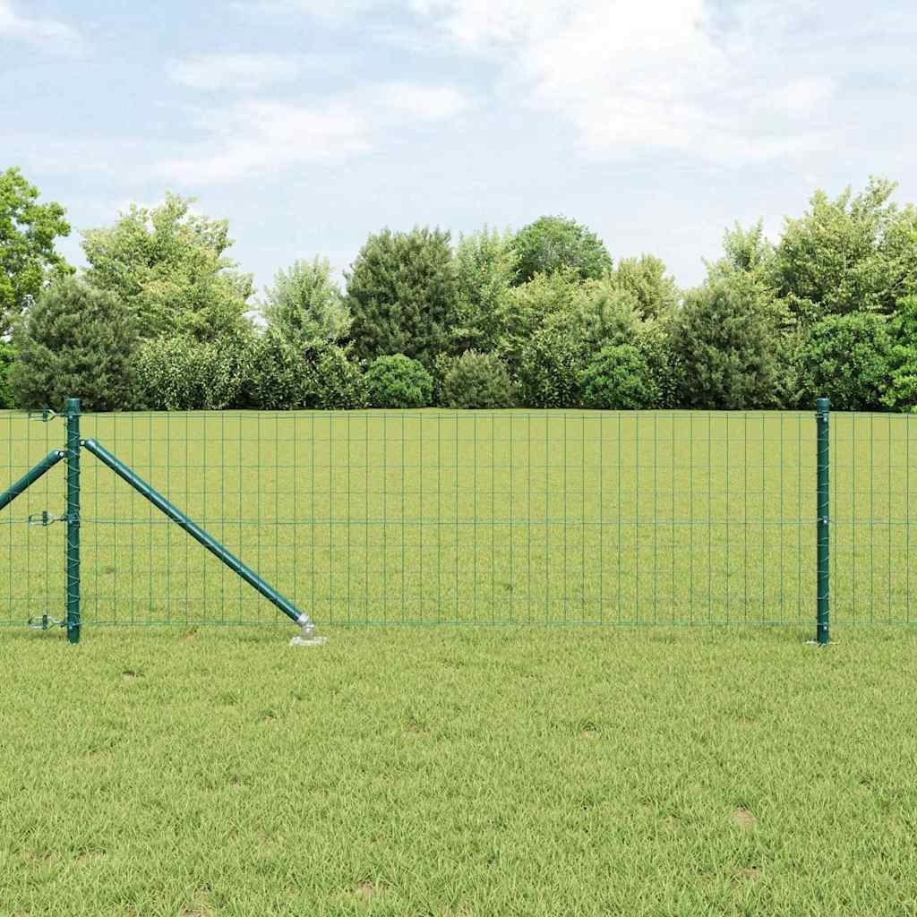Lumarko Ogrodzenie z słupkami Zielony 0.4 x 50 m Stal