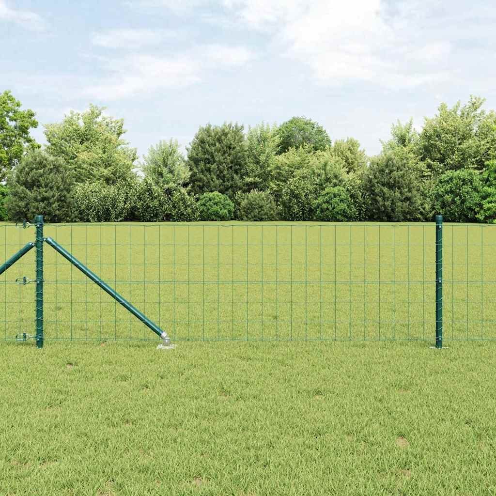 Lumarko Ogrodzenie z słupkami Zielony 0.4 x 50 m Stal