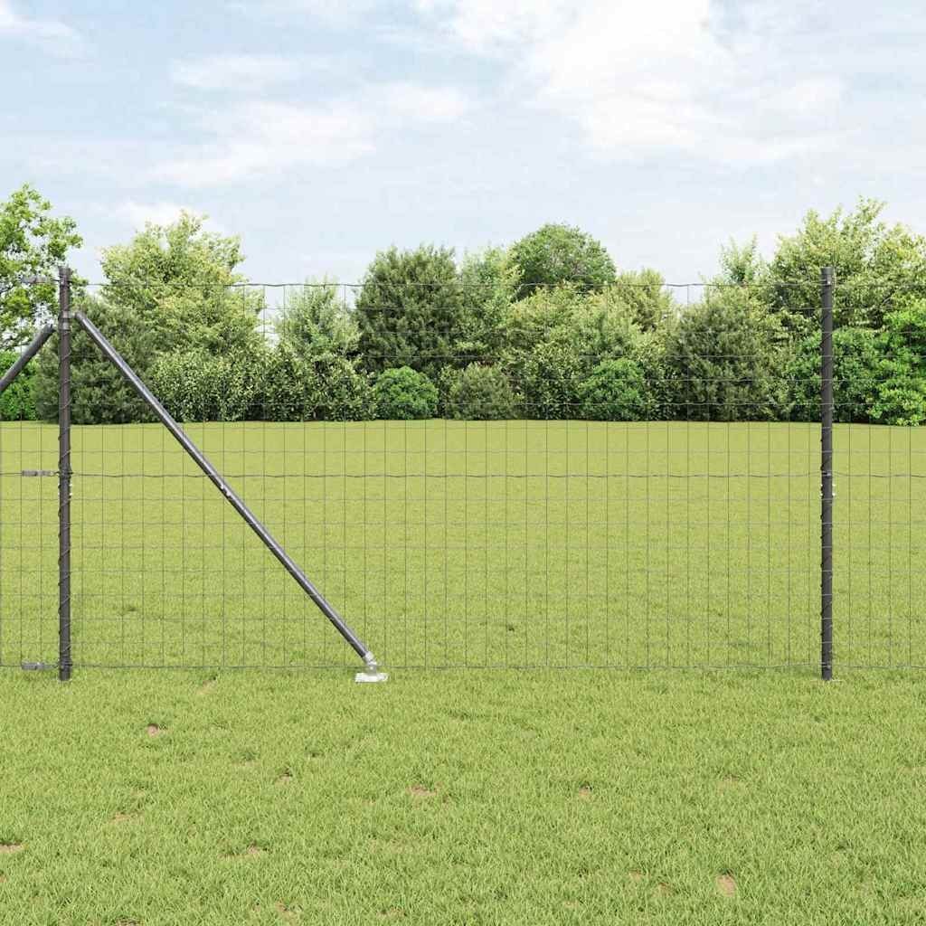 Lumarko Ogrodzenie z słupkami Szary 1.4 x 10 m Stal