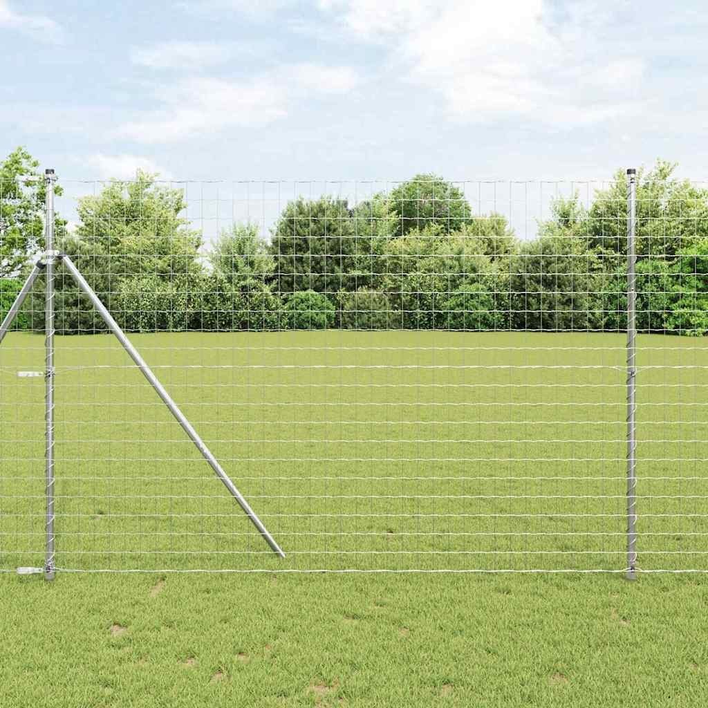 Lumarko Ogrodzenie z słupkami Srebrny 1.6 x 10 m Stal