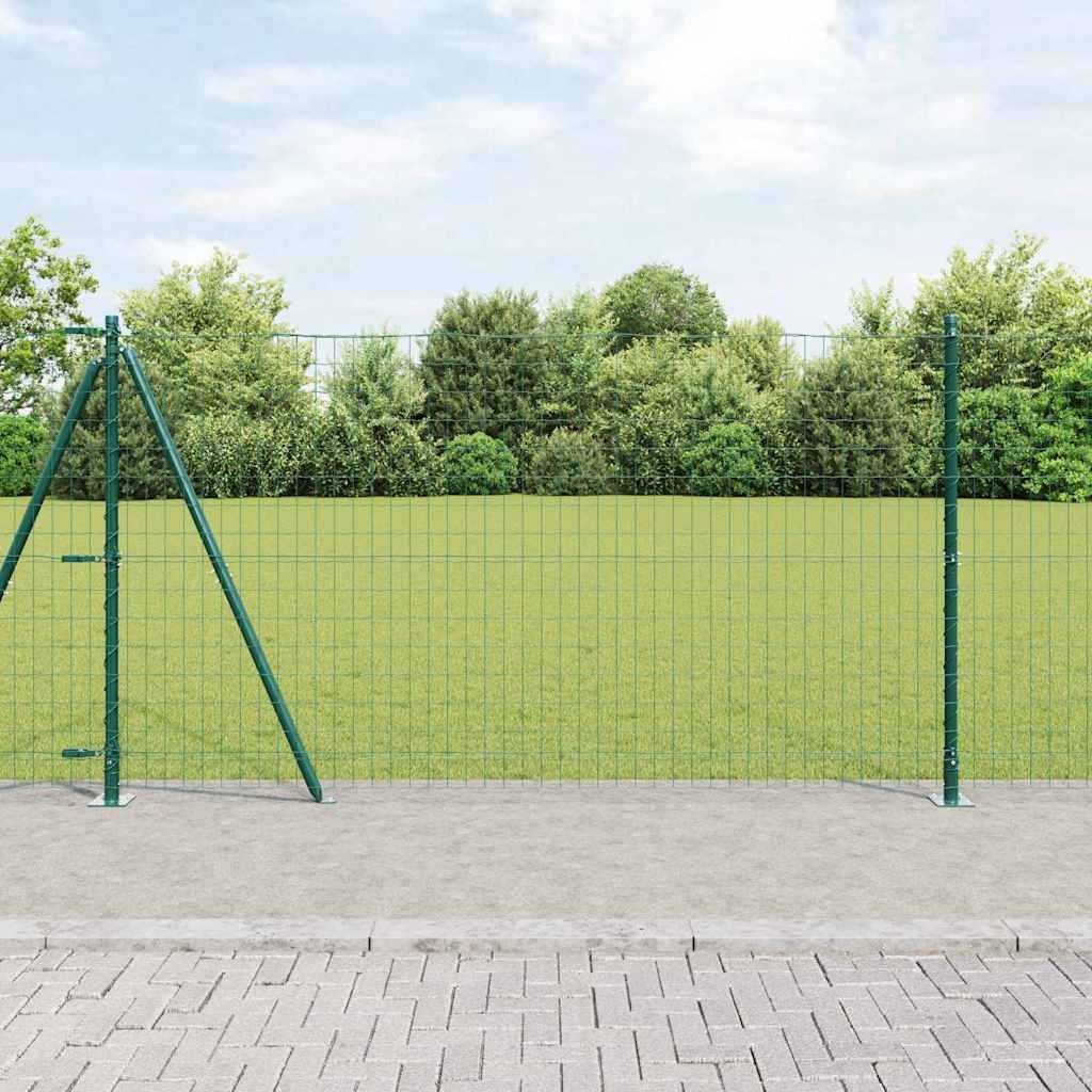 Lumarko Ogrodzenie z słupkami Zielony 1.2 x 10 m Stal