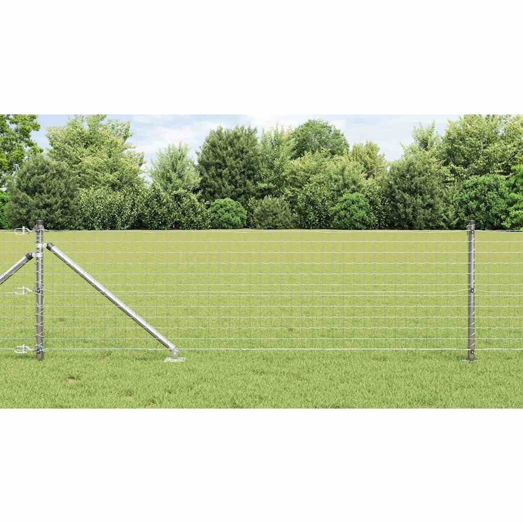 Lumarko Ogrodzenie z słupkami Srebrny 0.4 x 10 m Stal