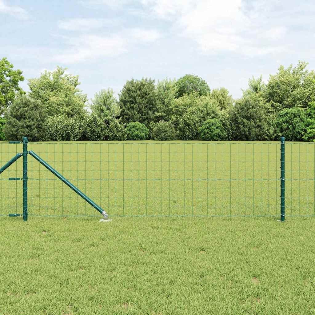 Lumarko Ogrodzenie z słupkami Zielony 0.4 x 25 m Stal