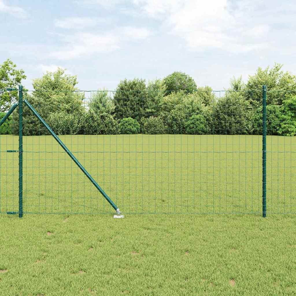 Lumarko Ogrodzenie z słupkami Zielony 1 x 25 m Stal