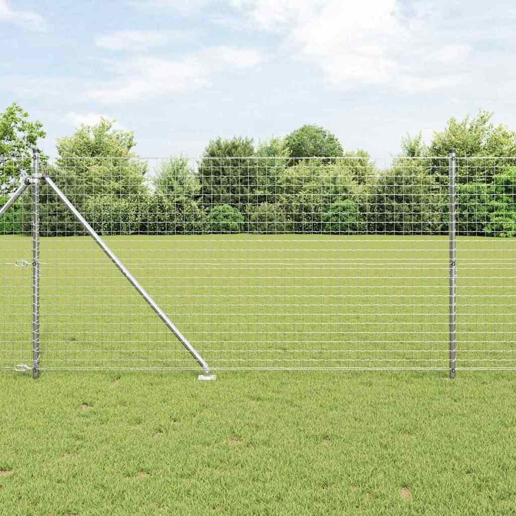 Lumarko Ogrodzenie z słupkami Srebrny 1.2 x 10 m Stal