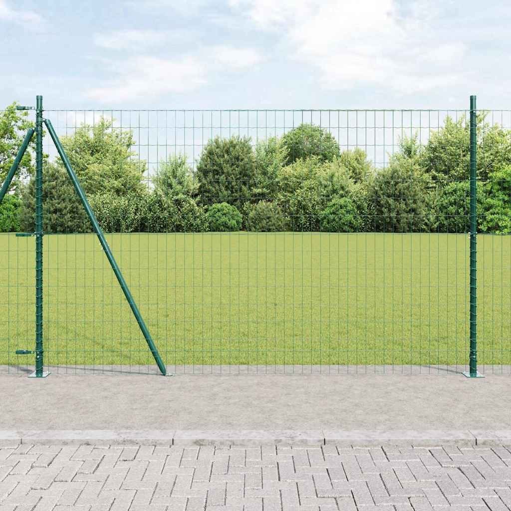 Lumarko Ogrodzenie z słupkami Zielony 1.6 x 10 m Stal