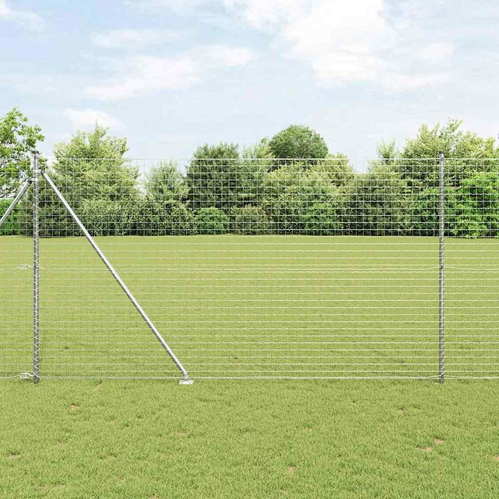 Lumarko Ogrodzenie z słupkami Srebrny 1.6 x 10 m Stal