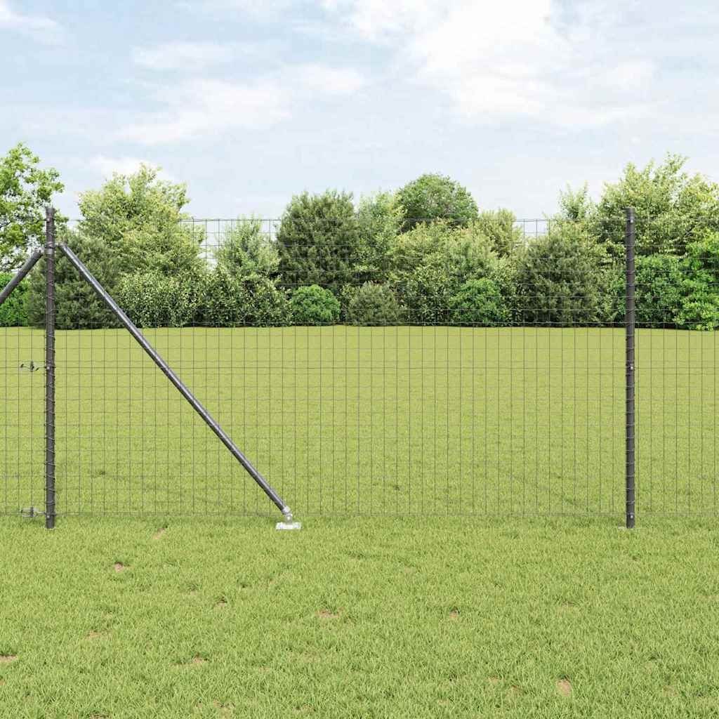 Lumarko Ogrodzenie z słupkami Szary 1 x 10 m Stal