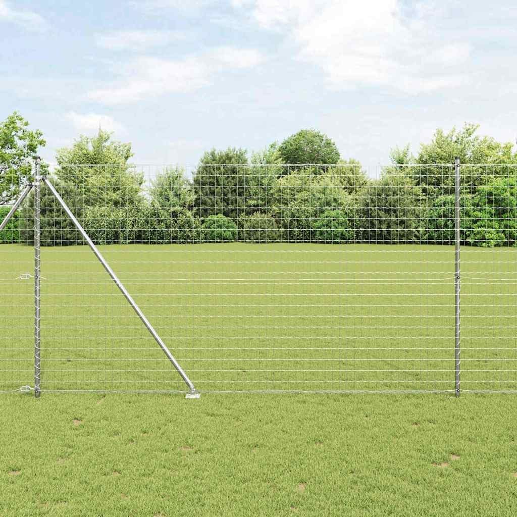 Lumarko Ogrodzenie z słupkami Srebrny 1.6 x 10 m Stal