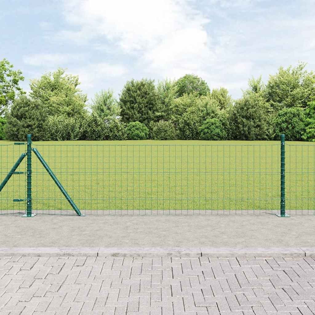 Lumarko Ogrodzenie z słupkami Zielony 0.6 x 25 m Stal