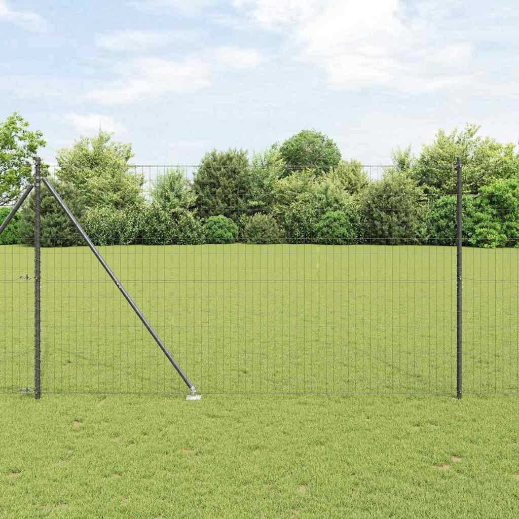 Lumarko Ogrodzenie z słupkami Szary 1.5 x 10 m Stal