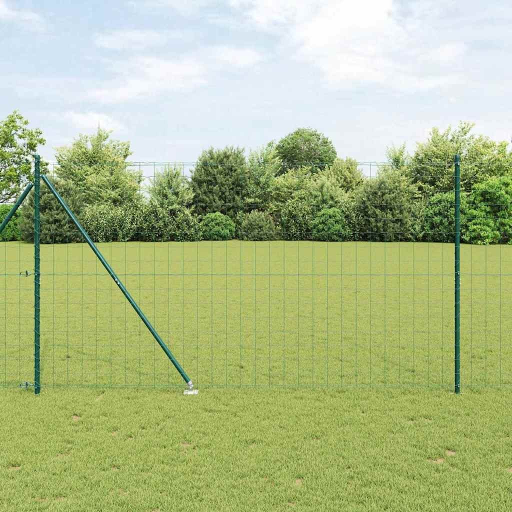 Lumarko Ogrodzenie z słupkami Zielony 1.6 x 10 m Stal