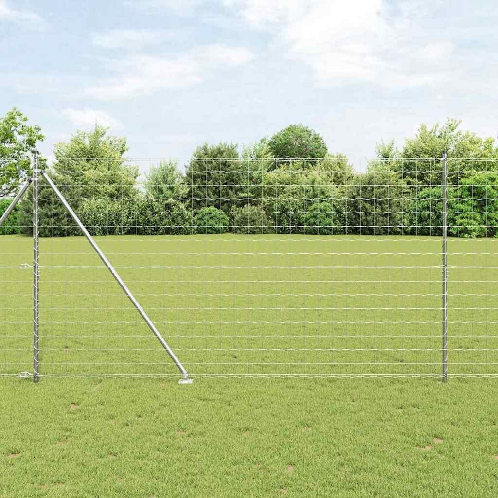 Lumarko Ogrodzenie z słupkami Srebrny 1.6 x 10 m Stal