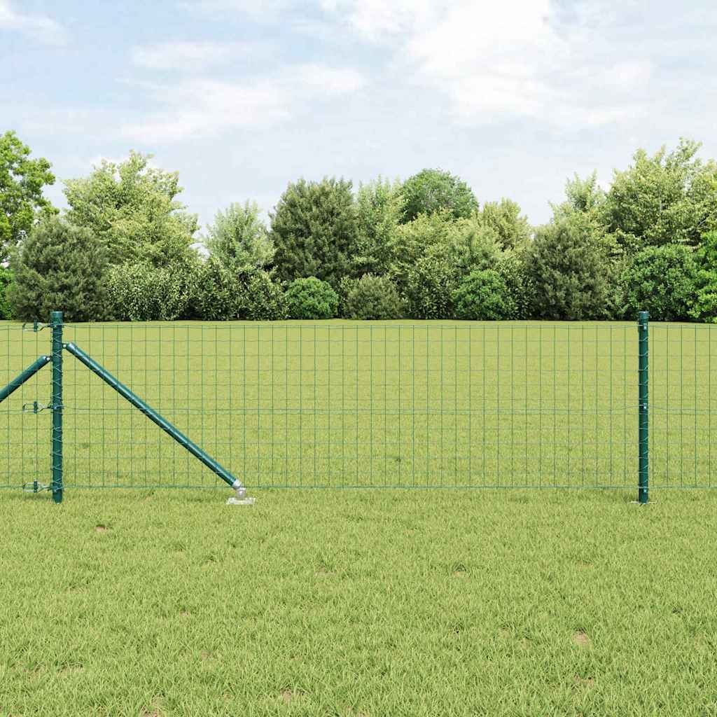 Lumarko Ogrodzenie z słupkami Zielony 0.6 x 25 m Stal