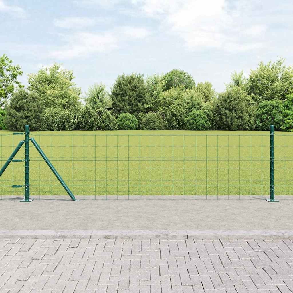 Lumarko Ogrodzenie z słupkami Zielony 0.6 x 25 m Stal