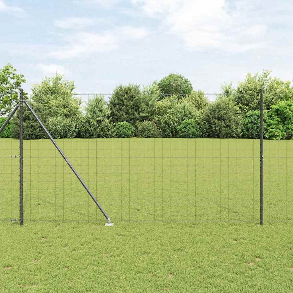 Lumarko Ogrodzenie z słupkami Szary 1.6 x 10 m Stal