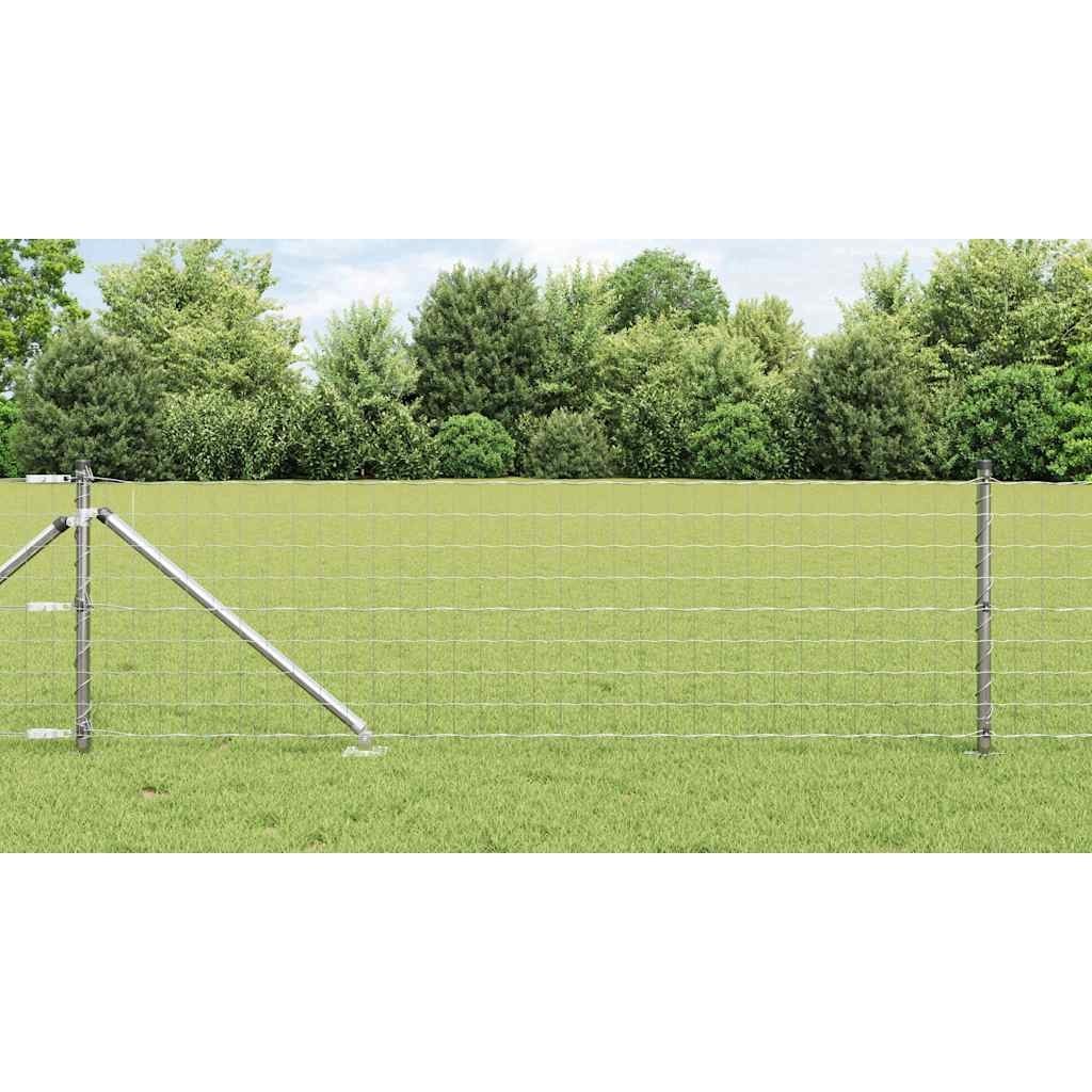 Lumarko Ogrodzenie z słupkami Srebrny 0.4 x 10 m Stal