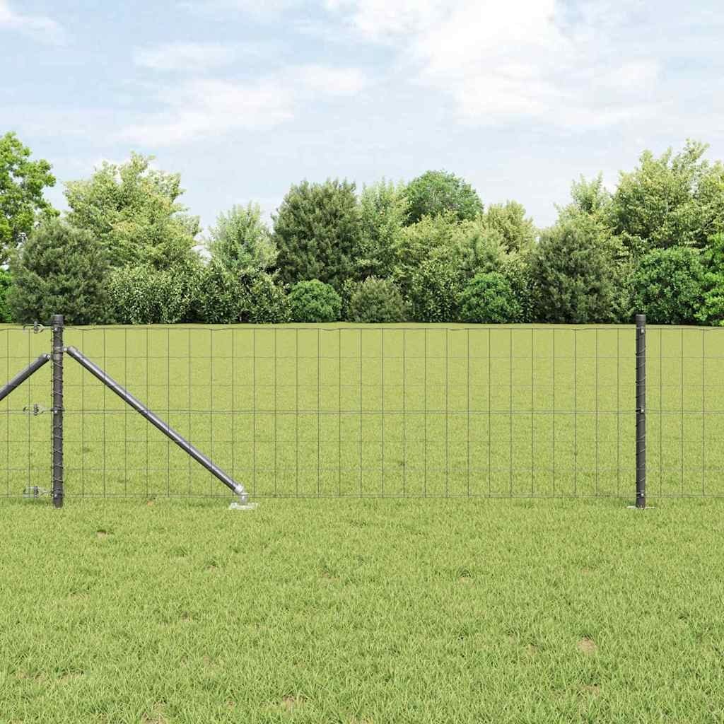 Lumarko Ogrodzenie z słupkami Szary 0.6 x 25 m Stal