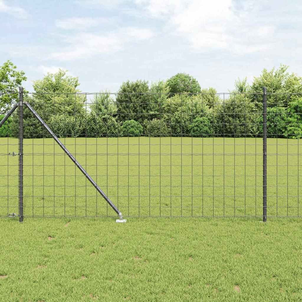 Lumarko Ogrodzenie z słupkami Szary 1 x 25 m Stal