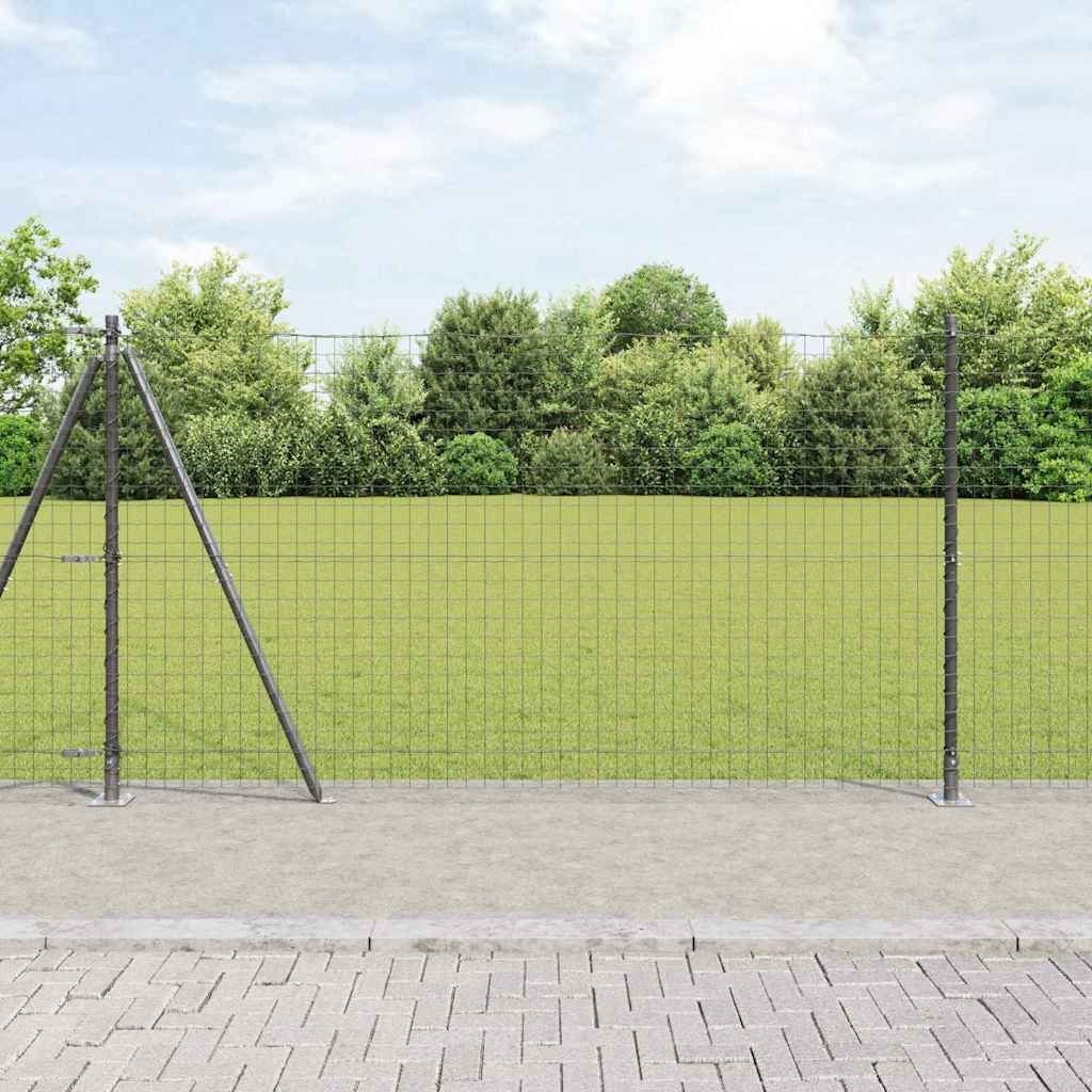 Lumarko Ogrodzenie z słupkami Szary 1.2 x 10 m Stal