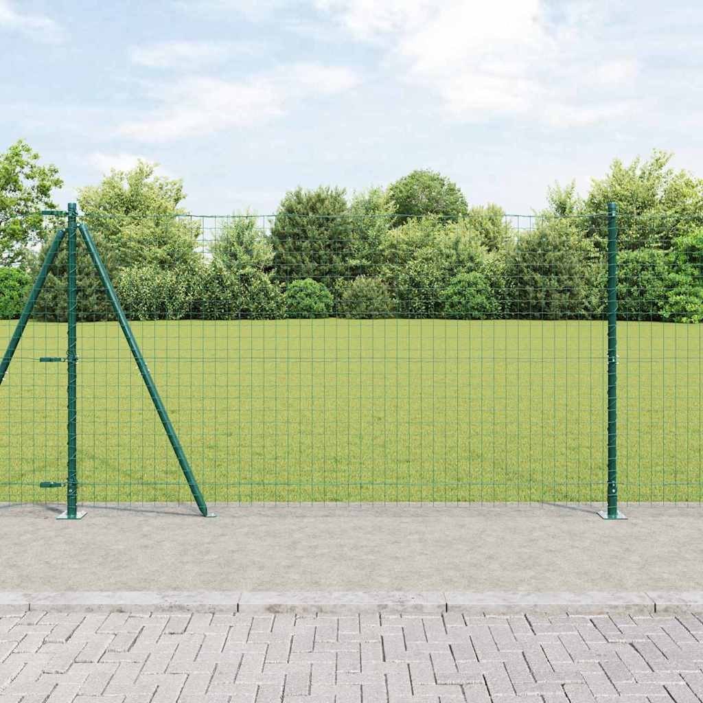 Lumarko Ogrodzenie z słupkami Zielony 1.2 x 10 m Stal
