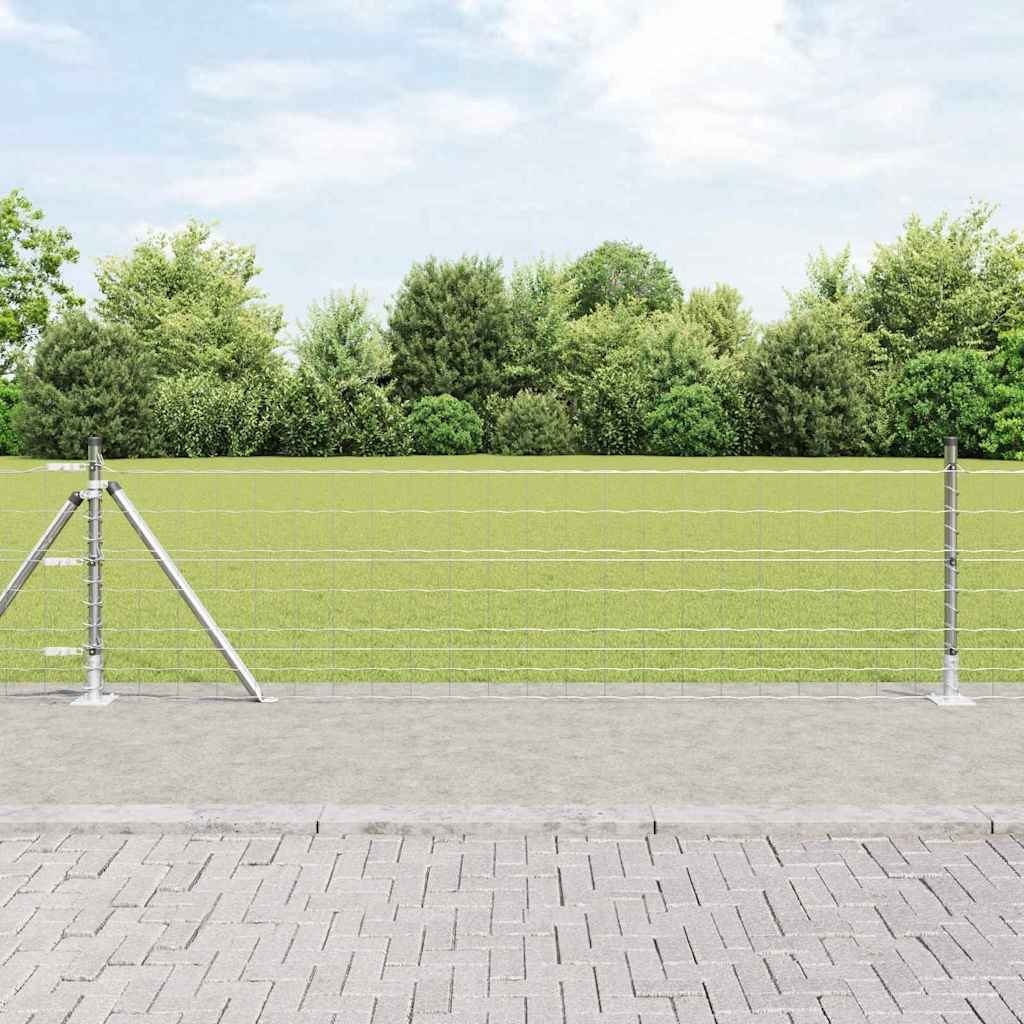 Lumarko Ogrodzenie z słupkami Srebrny 0.6 x 10 m Stal
