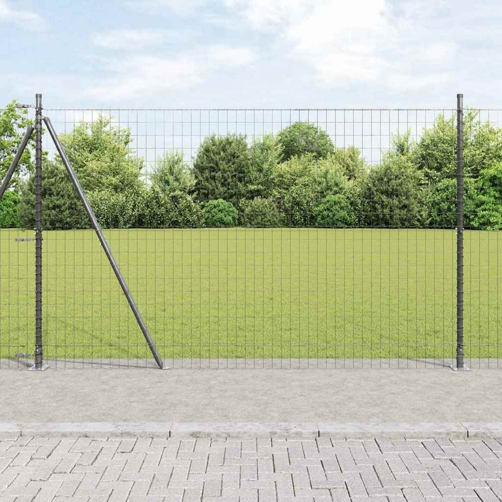 Lumarko Ogrodzenie z słupkami Szary 1.4 x 10 m Stal