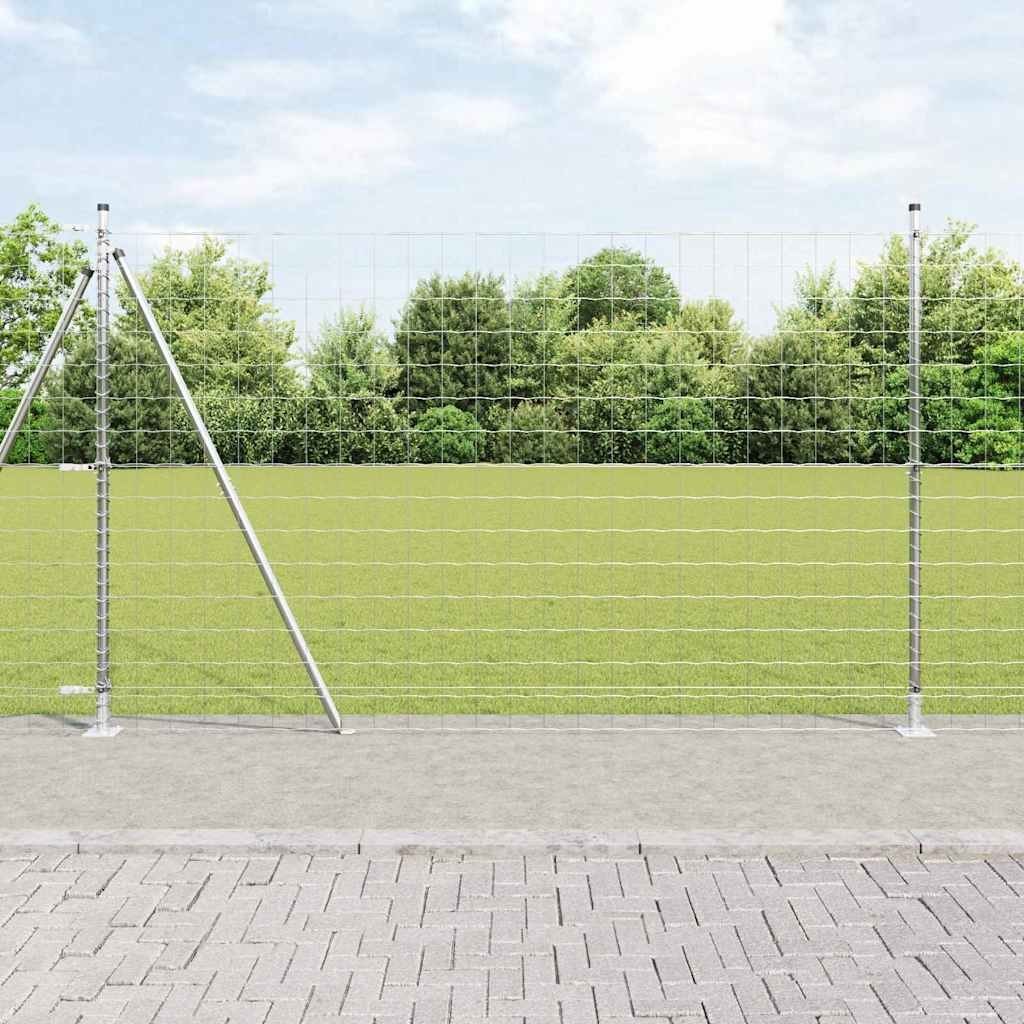 Lumarko Ogrodzenie z słupkami Srebrny 1.6 x 10 m Stal