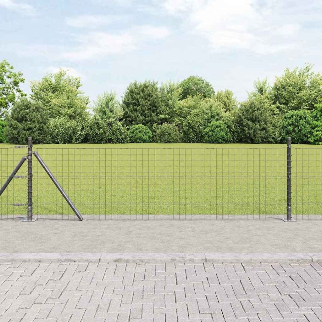 Lumarko Ogrodzenie z słupkami Szary 0.6 x 50 m Stal