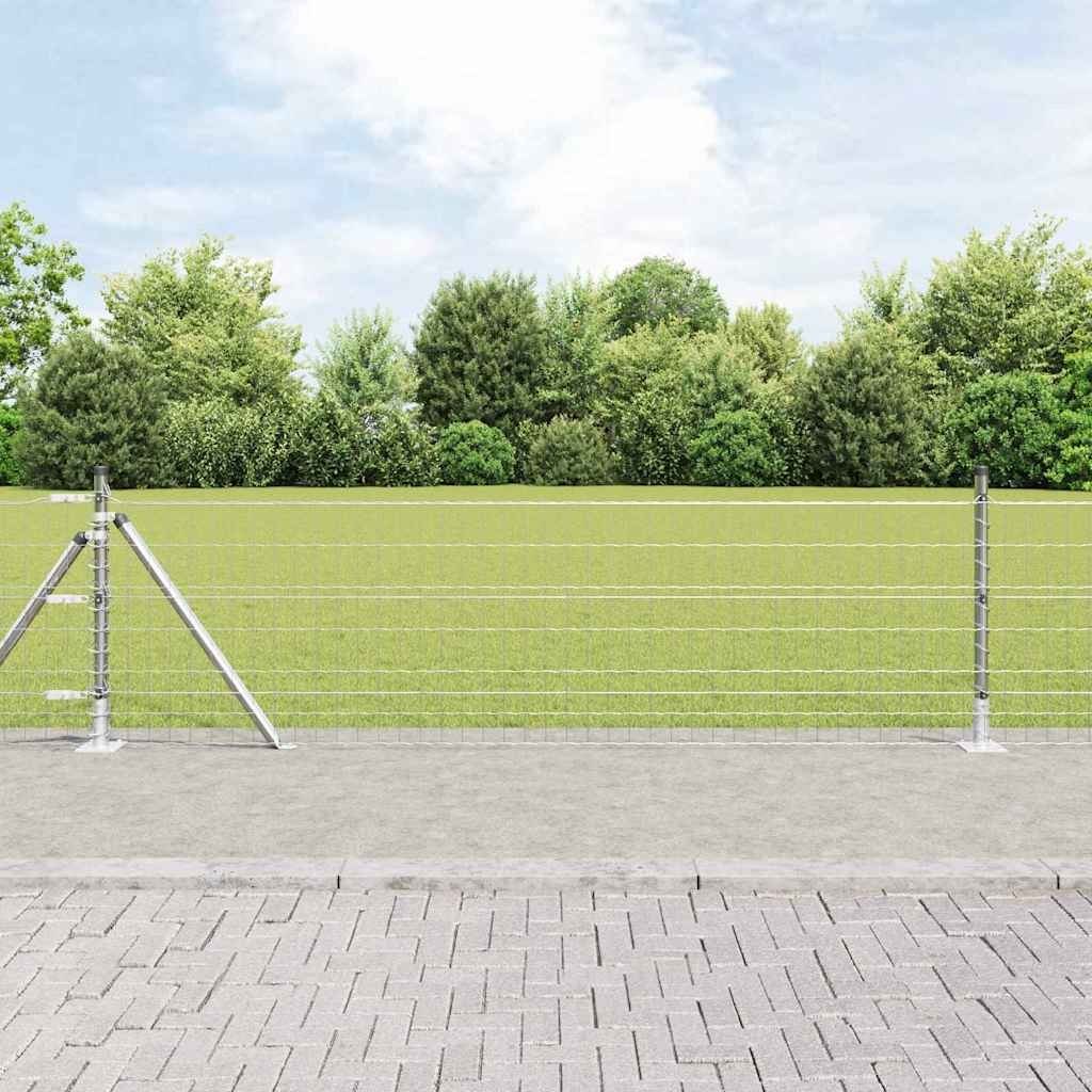Lumarko Ogrodzenie z słupkami Srebrny 0.4 x 50 m Stal