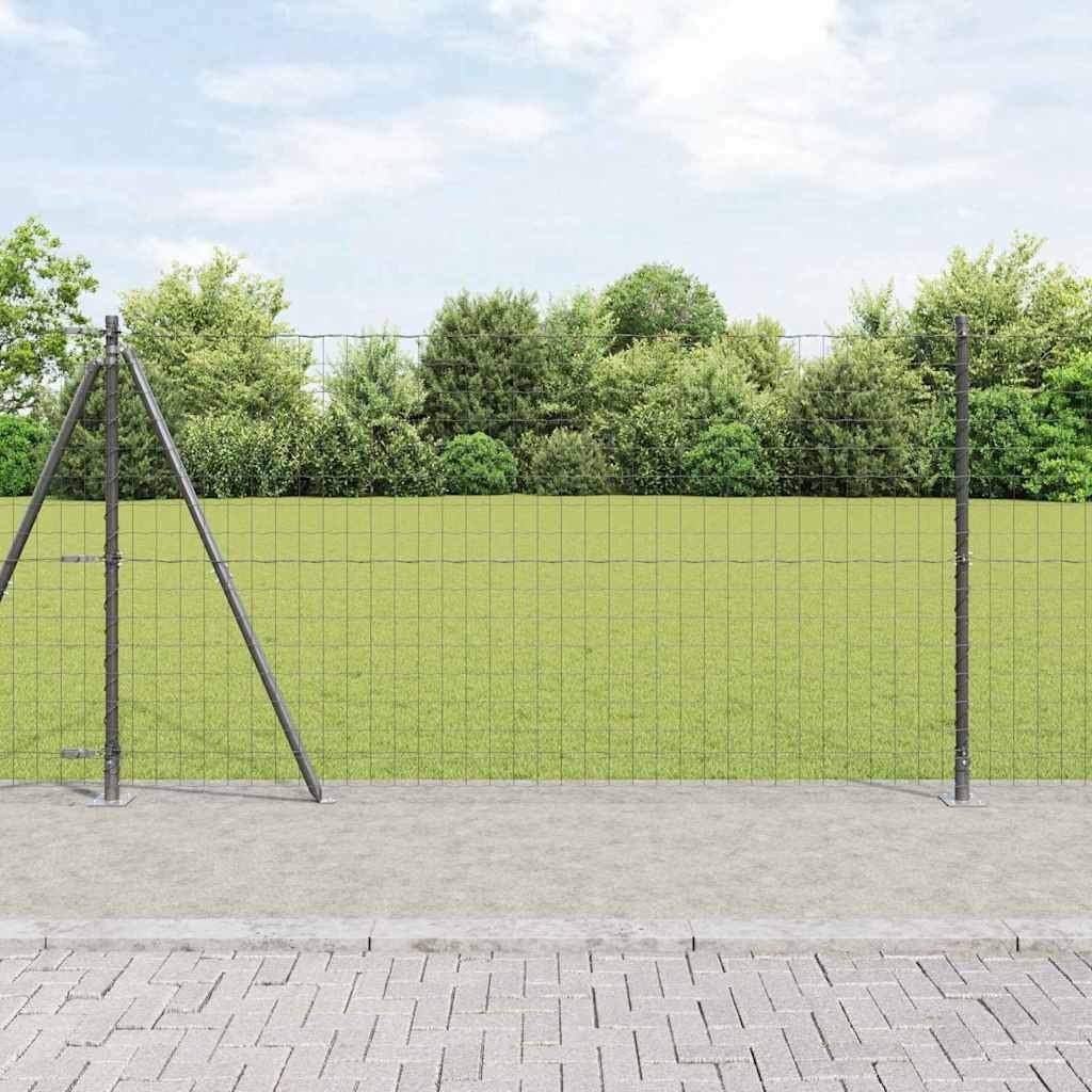 Lumarko Ogrodzenie z słupkami Szary 1.2 x 10 m Stal