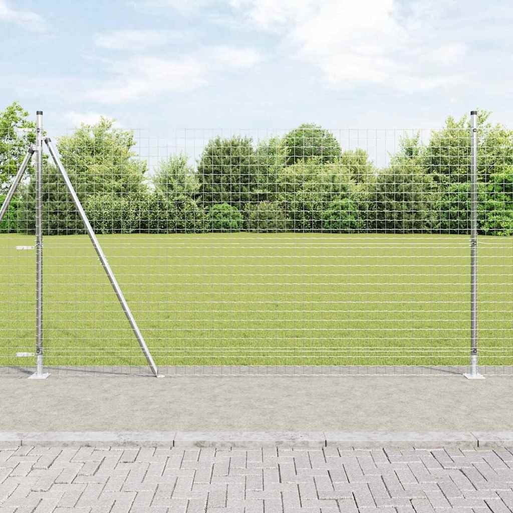 Lumarko Ogrodzenie z słupkami Srebrny 1.6 x 10 m Stal